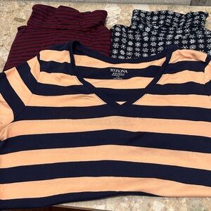 Lot Of 3 Size large. J Crew Turtleneck, Talbots Turtleneck & Merona SS Shirt